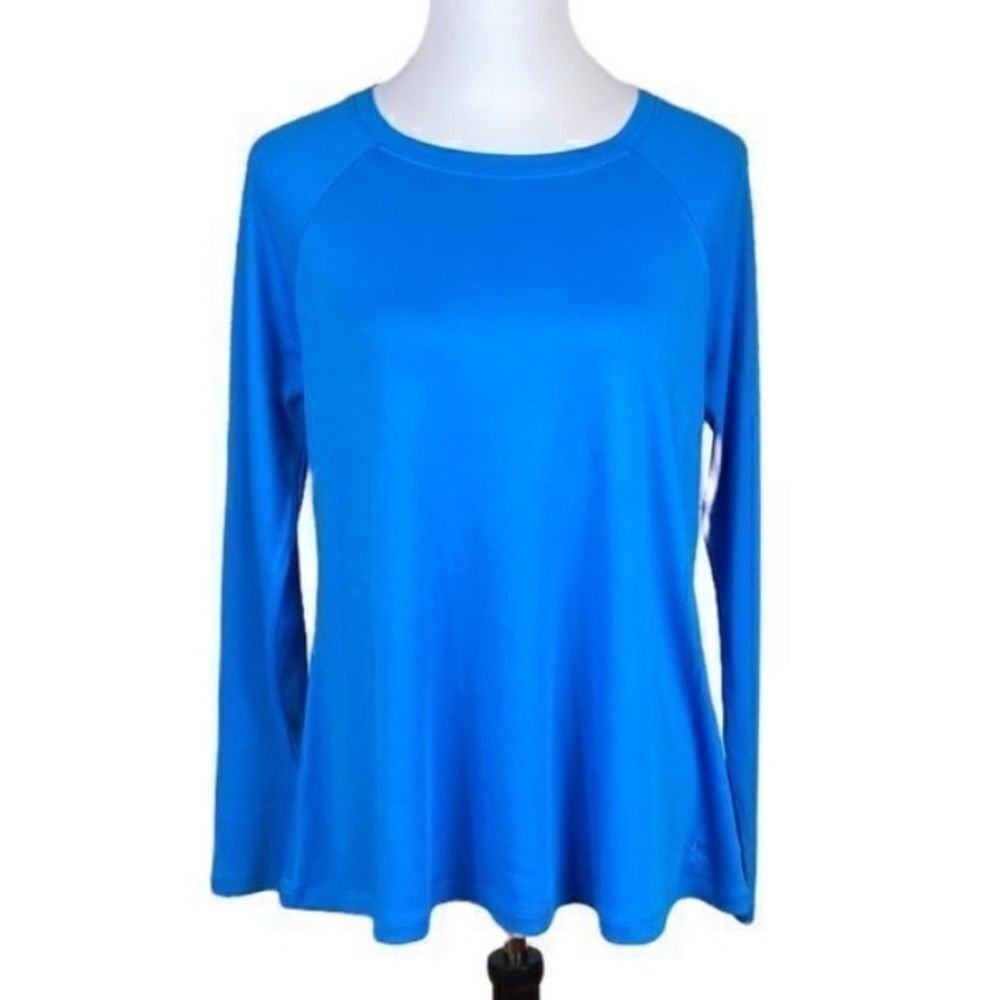 Isaac Mizrahi Live Women’s Blue Long Sleeve Top, Size M‎